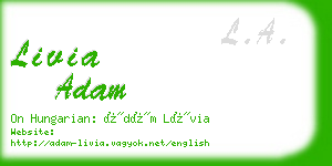 livia adam business card
